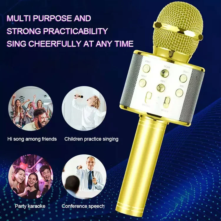 Хит продаж ручной домашний портативный динамик KTV караоке-микрофон для