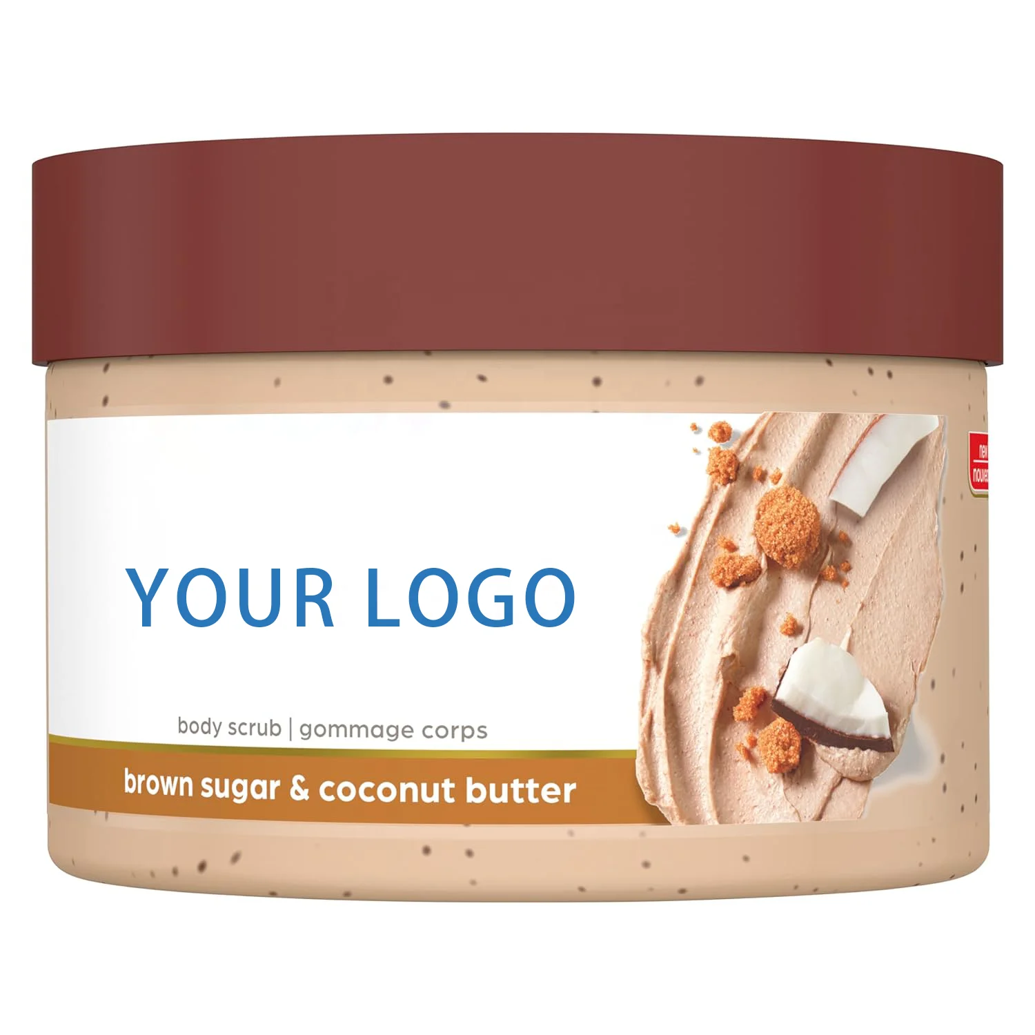 OEM Moisturizing and Exfoliating  Sea Salt and Coconut Milk Body Scrub