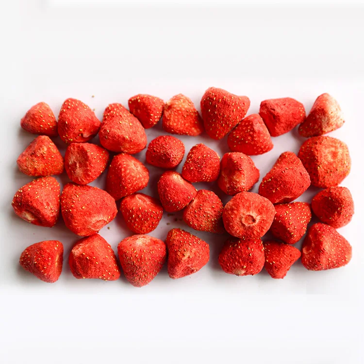 Top-Level Bulk Sliced Freeze-Dried Strawberries FD Strawberry Dices in Vacuum Packed Water Preservation Process
