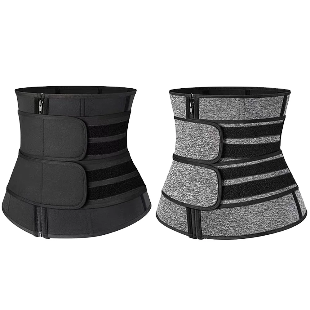 High Quality  Two Strap Black Double Belt Neoprene Waist Trainer Women Adjustable Waist Trainer