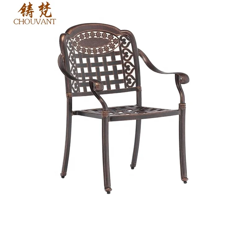 Hot sale cast aluminum outdoor leisure portal chair K/D knock down style mail packaging