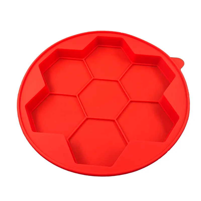 Honeycomb 7 Hole Frozen Meat Patty Mold Hexagonal Silicone Burger Cake Pastry Grinding Tool Baking