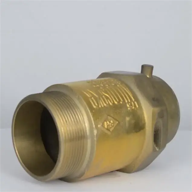 Factory High quality  polished chrome fire hydrant hose thread cast brass Spring check snoot
