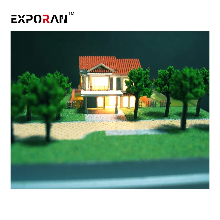 Customized scale villa house beautiful house model with model car , architectural 3d maquette