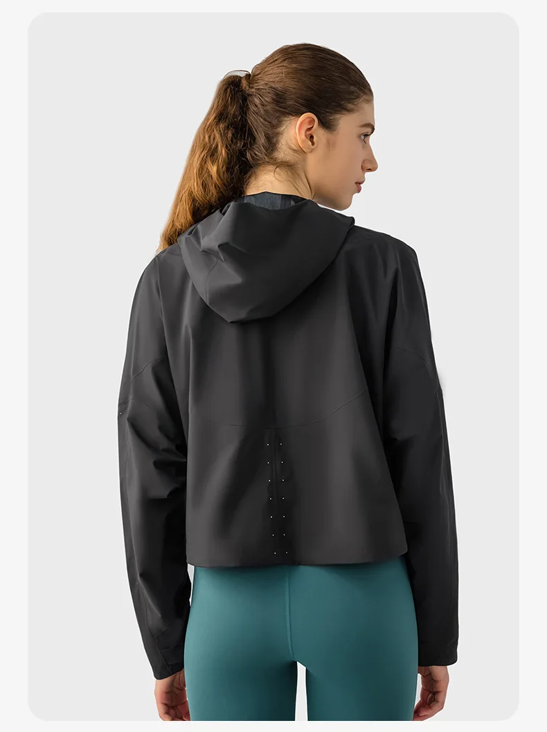Custom Logo Hiking Outdoor Jacket Coat Water Repellent Windproof Wind Breaker Windbreaker Jacket for Women Stand Sportswear