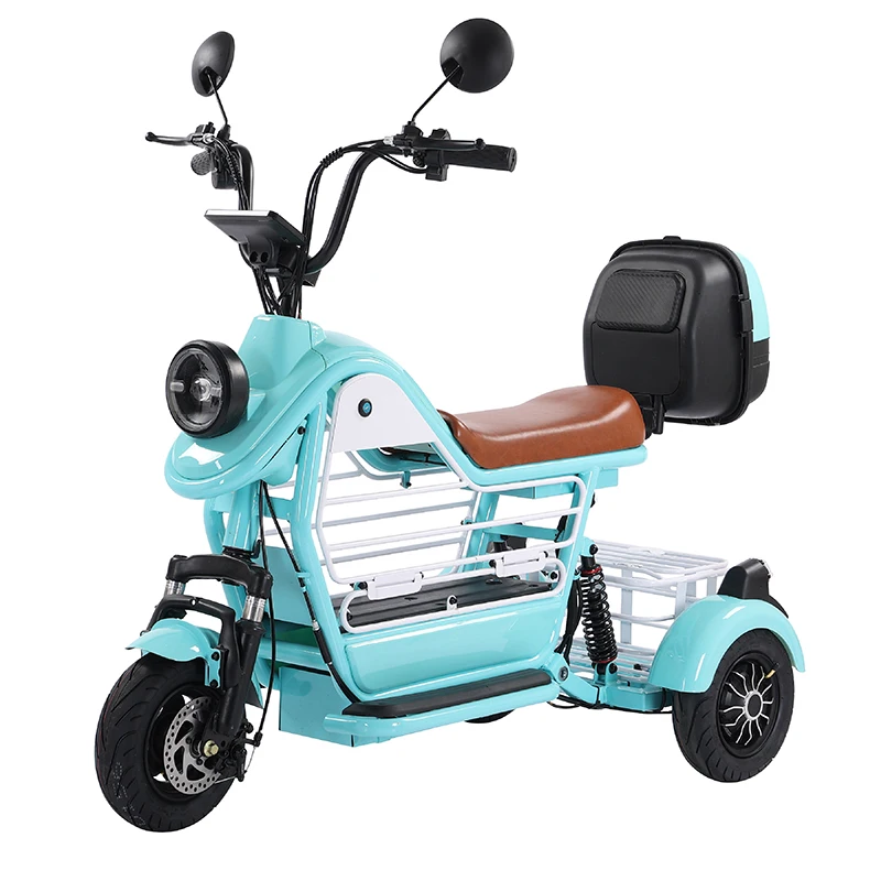 OEM customized removable battery electric 3 wheel bike electric tricycle city  electric scooter trike tricycles with basket