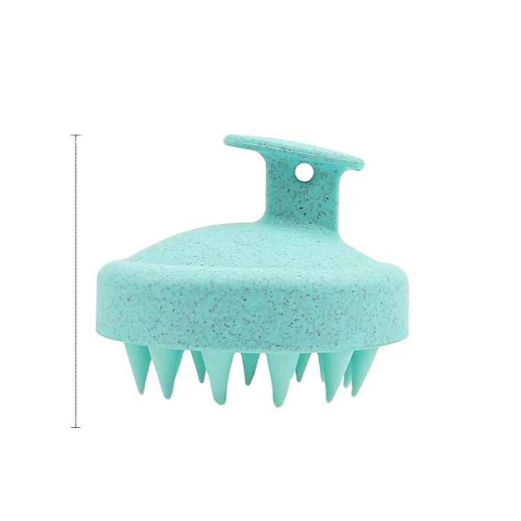 Wheat Straw Hair Scalp Massager Shampoo Brush with Silicone Bristles for Scalp Scrub and Hair Growth, Head Massager Scalp