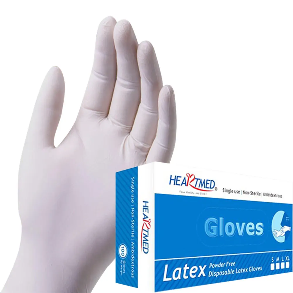 Pidegree Beige latex glove powder free disposable surgical gloved latex medical examination latex gloves