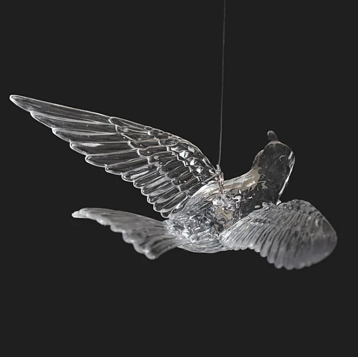decorative plastic acrylic hanging birds for  ceiling