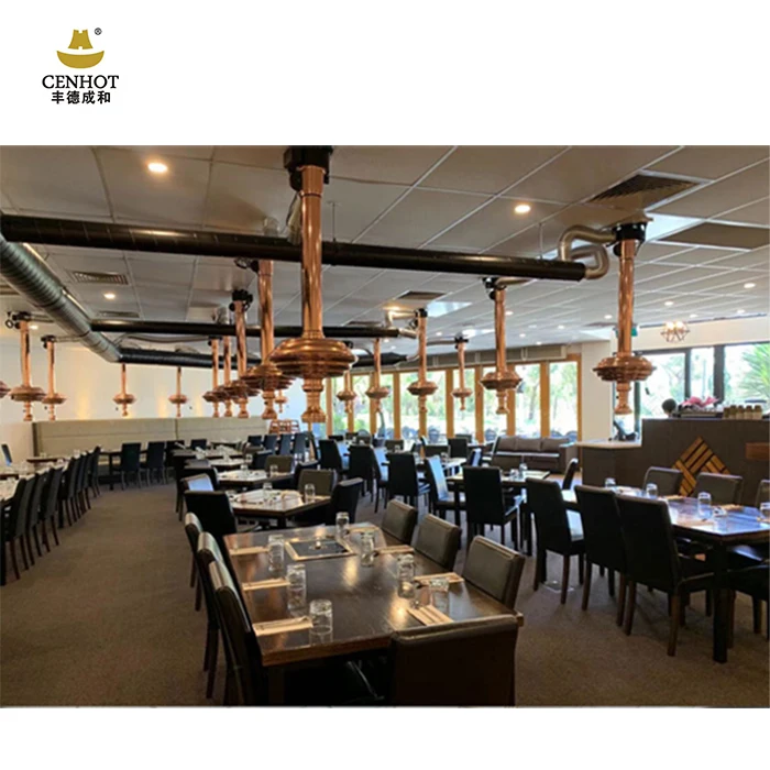 Cenhot Korean Barbecue Exhaust Smoking Pipe Stainless Steel Smoker Tube BBQ Smoke Pipe Restaurant Smokeless Equipment