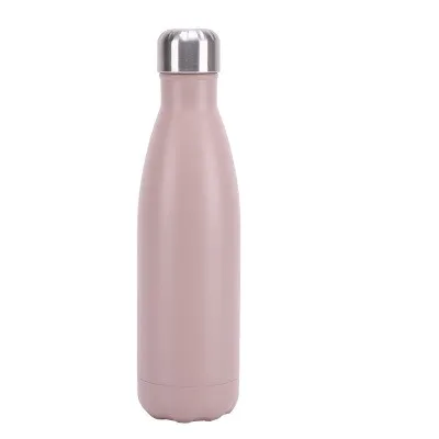 BPA-Free DWELLS  11colors Stock Powder Coated Vacuum Stainless Steel Cola Shape Water Bottle 17oz Custom logo Accept