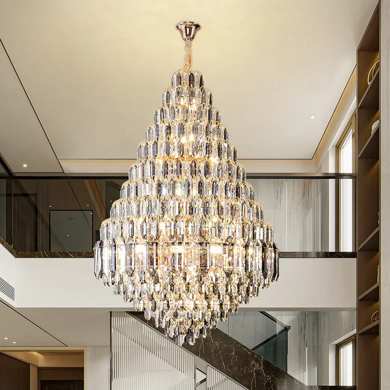 high quality hotel large living room decorative gold modern chandeliers ceiling luxury crystal chandeliers & pendant lights