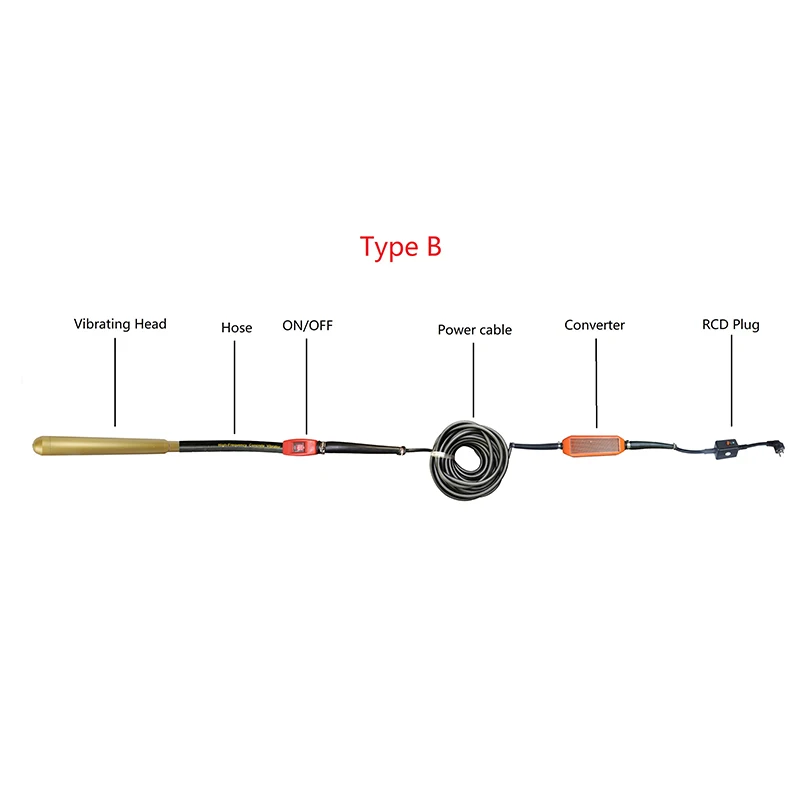 Hot sale 3kw 12000rpm Electronic High frequency Concrete Vibrator with permanent magnet synchronous motor Concrete Hand Vibrator