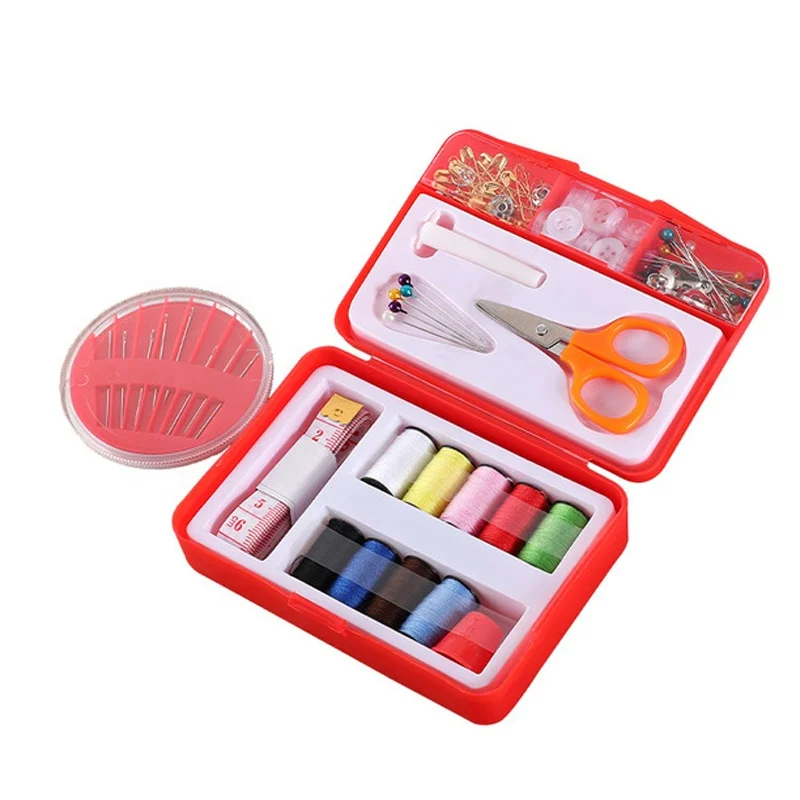 Thread Scissor Sewing Tool Needlework Set Sewing Kit Box For Blind People