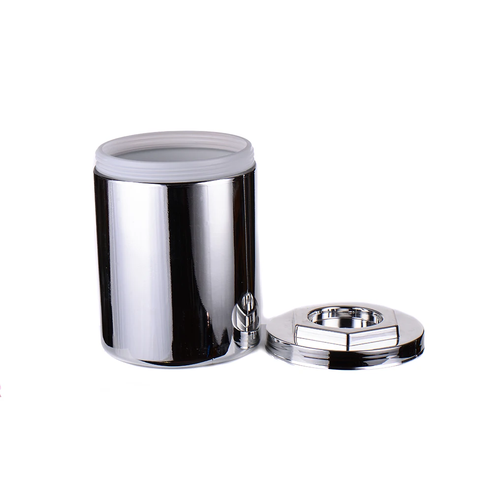 RTCO hdpe metallized jar protein plastic chromed containers