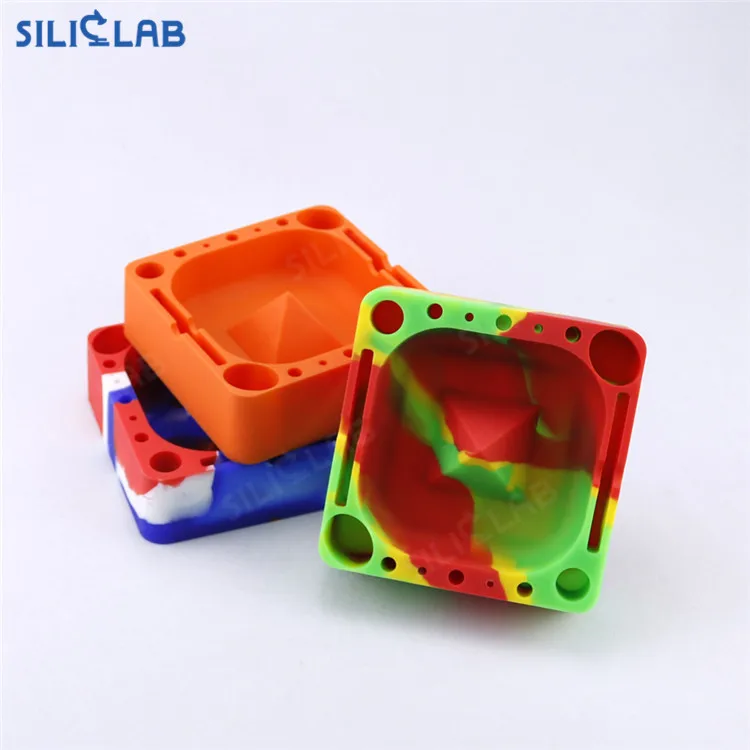 Multi Functions Tobacco Dabs Silicone Ashtray Assorted Colors Silicone Ashtray Smoking Accessories