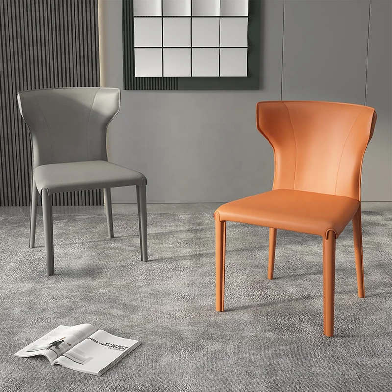 Italian Industrial Style Furniture Simple Lines Banquet Office Lounge Event Dining Living Room Light Luxury Saddle Chair