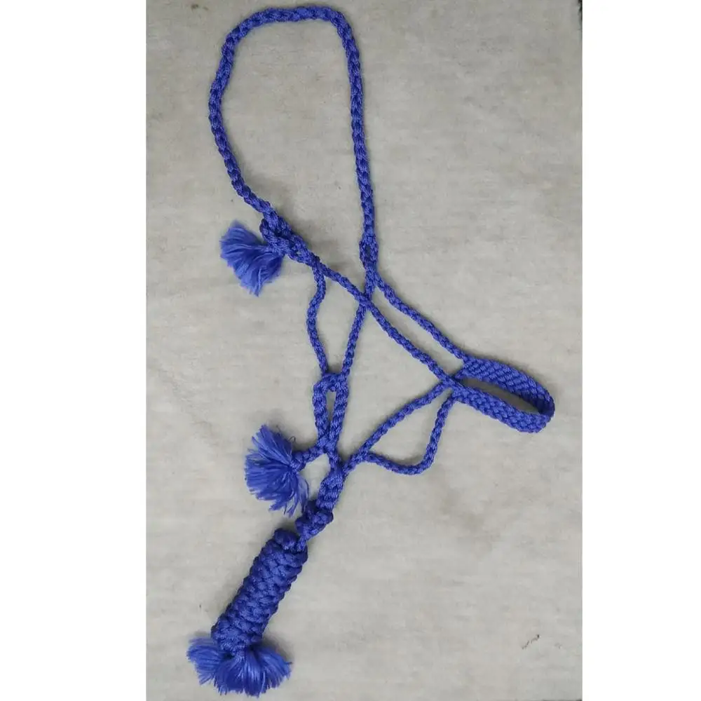 Mule Tape Braided Rope Halter with 3 meter lead - Rope Halter - Lead rope
