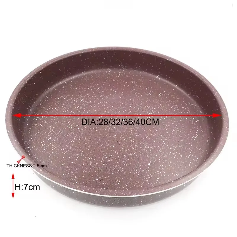 Master Star 28/32/36/40CM 4PCS Granite Oven Tray Bakeware Set Large Round Cake Mould Multifunctional Pans Non Stick Cookware