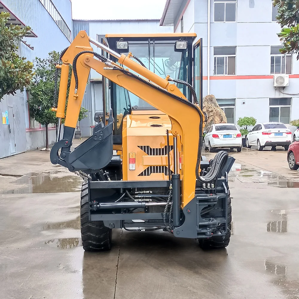 Manufacturer 4x4 Backhoe Loader China multipurpose 4 wheel drive Loader 3 ton 5 ton wheel Backhoe Loader