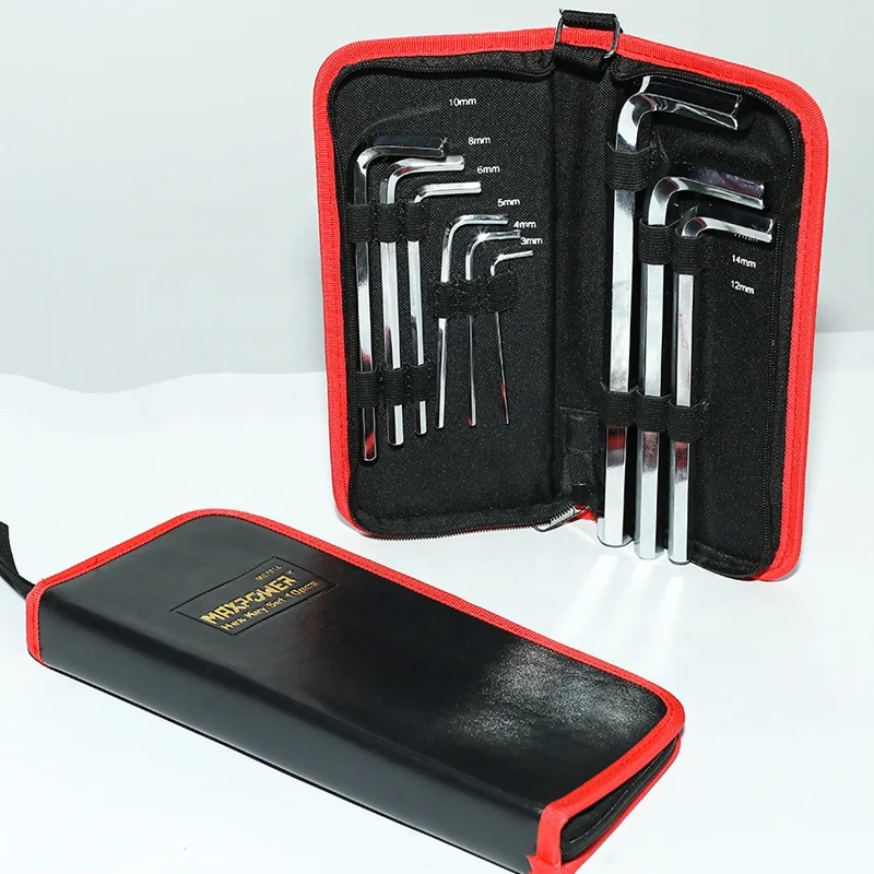 Maxpower Inch/Metric hexagon allen hex key set 9pcs with storge bag