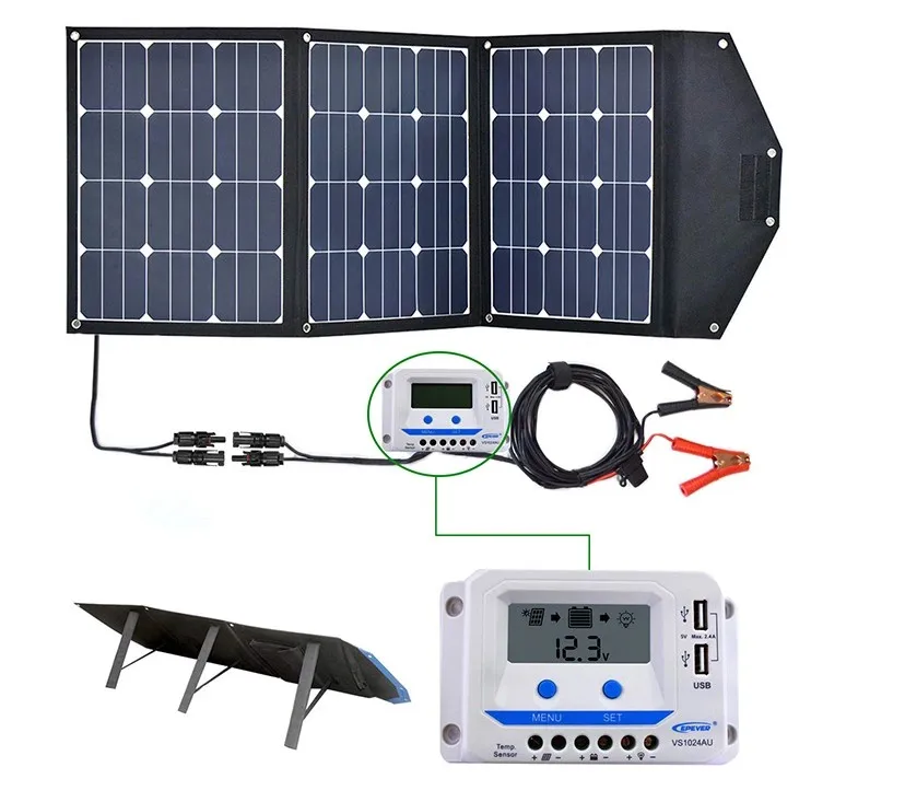 60W 100W 120W 150W 200W Складная солнечная панель для RV 12V техники батарея jackery rockpal солнечный генератор