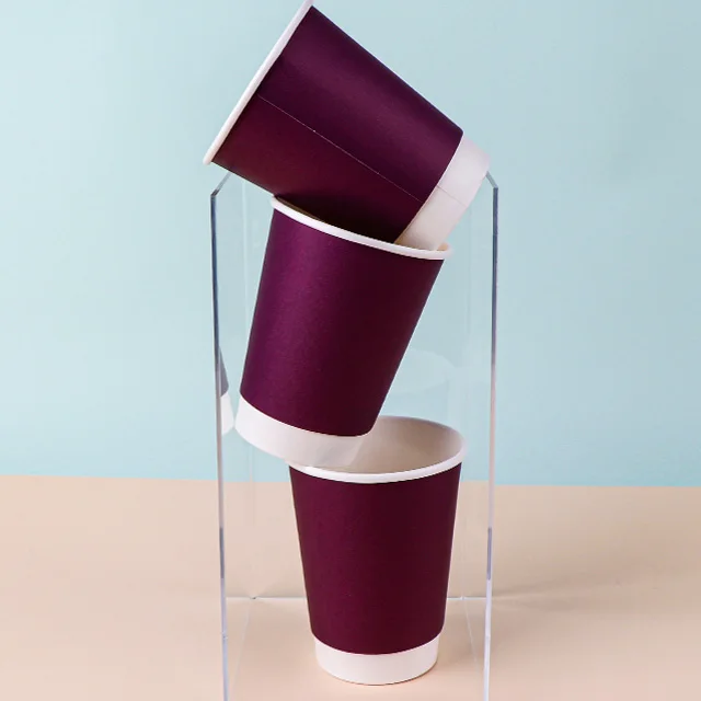 Disposable Takeaway Milk Tea Customized 8oz 12oz Heat Insulation Coffee Paper Cup Foam Cup