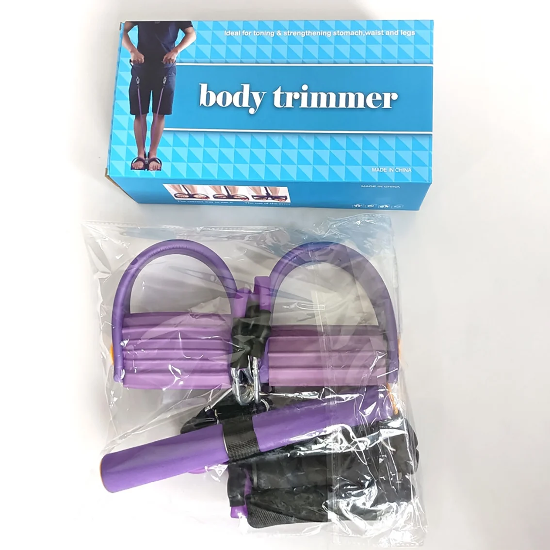 Resistance Bands With Handle Kit 4 Tube Elastic Pedal Sit Up Pull Rope Bodybuilding Expander Slimming Training Gym Fitness Sets