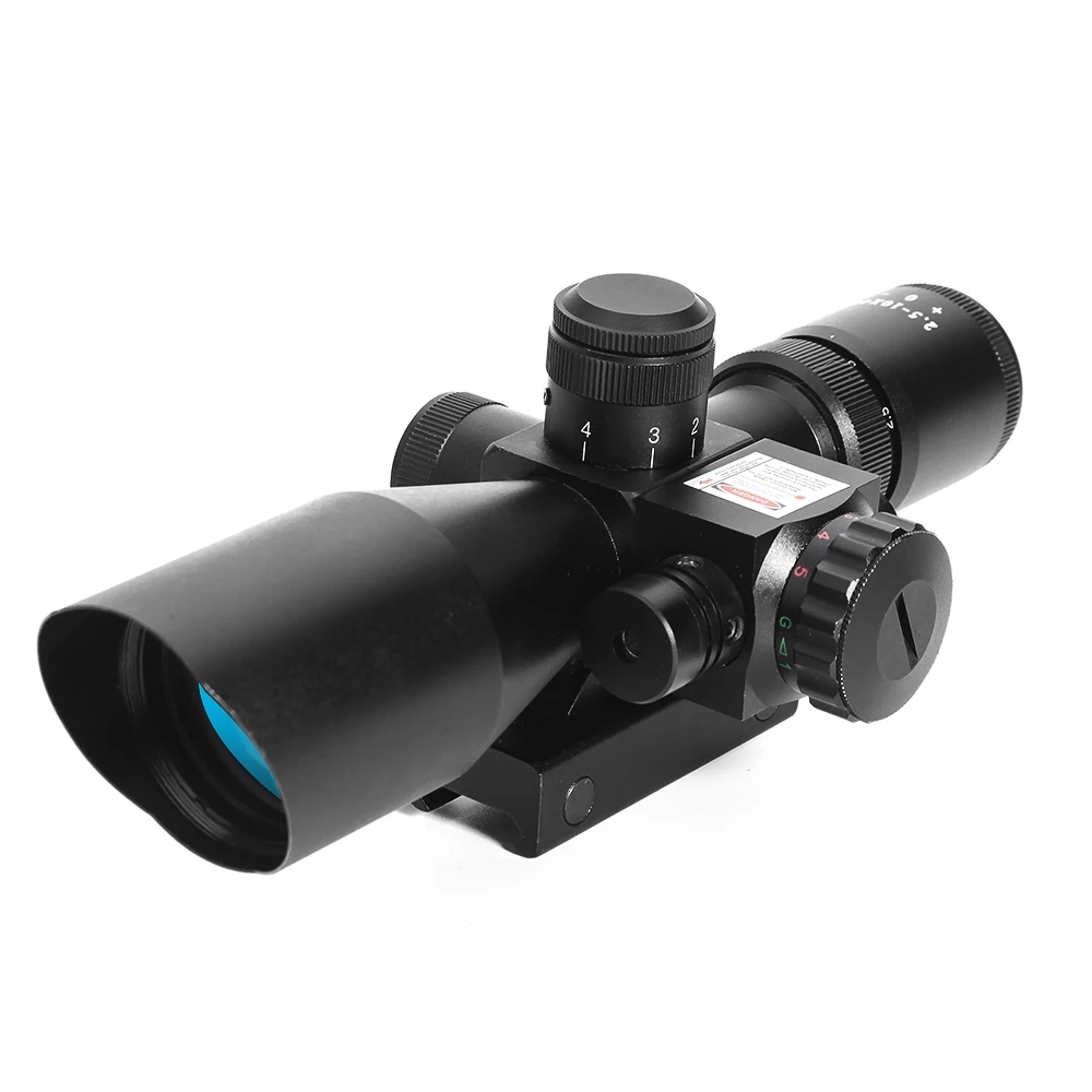 Compact scope 2.5-10x40 red and green  illuminated combo scope with red laser For Outdoor sport