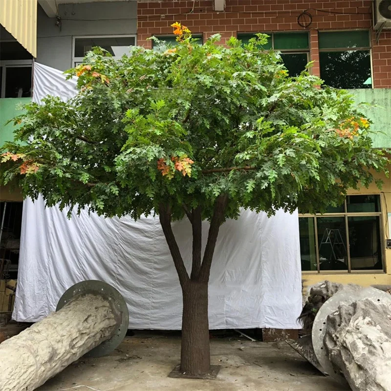 New Design Customized green large fake tree Red Maple Tree Artificial Maple Tree For Decoration