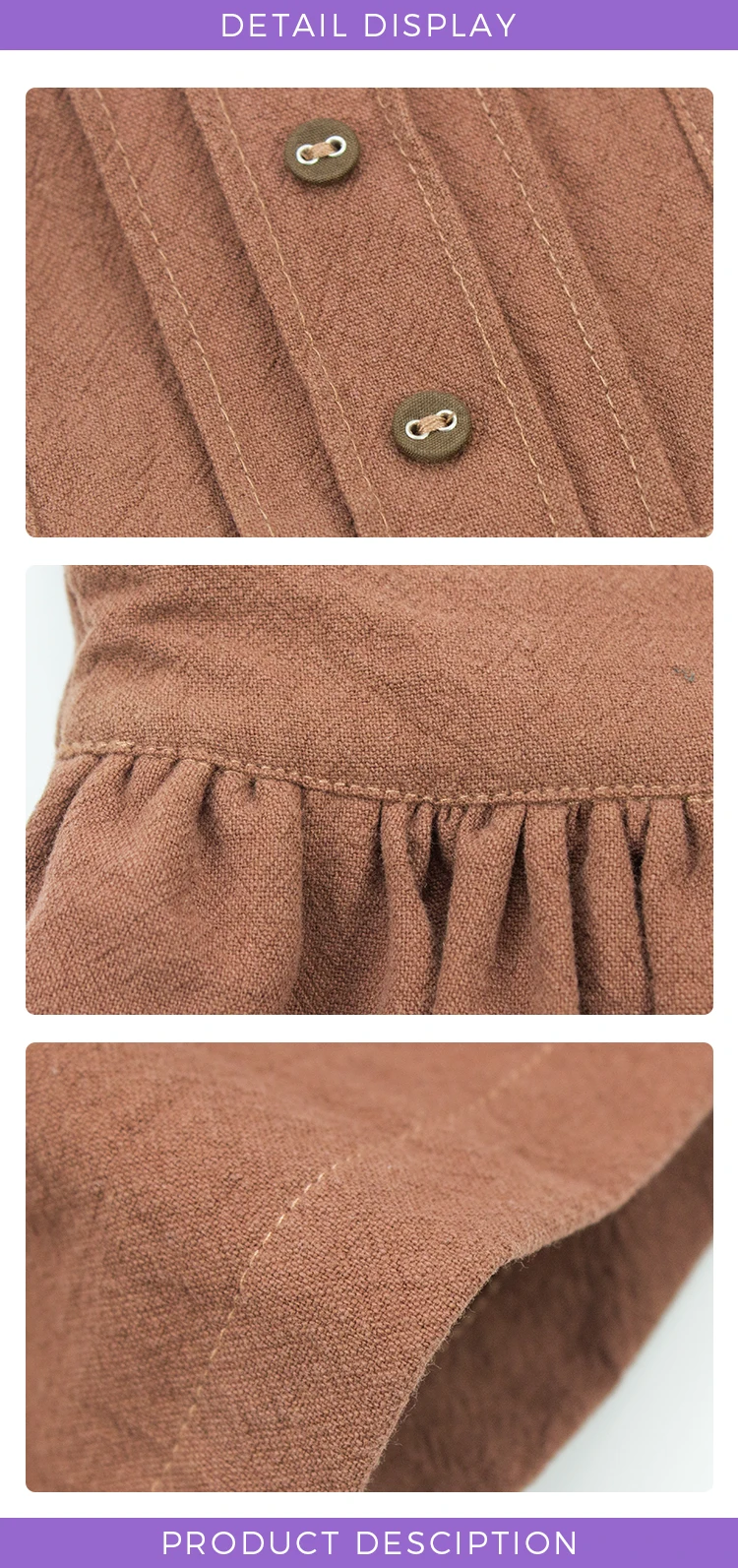 2023 Wholesale Baby solid color linen dress girl backless suspender skirt baby girls dresses