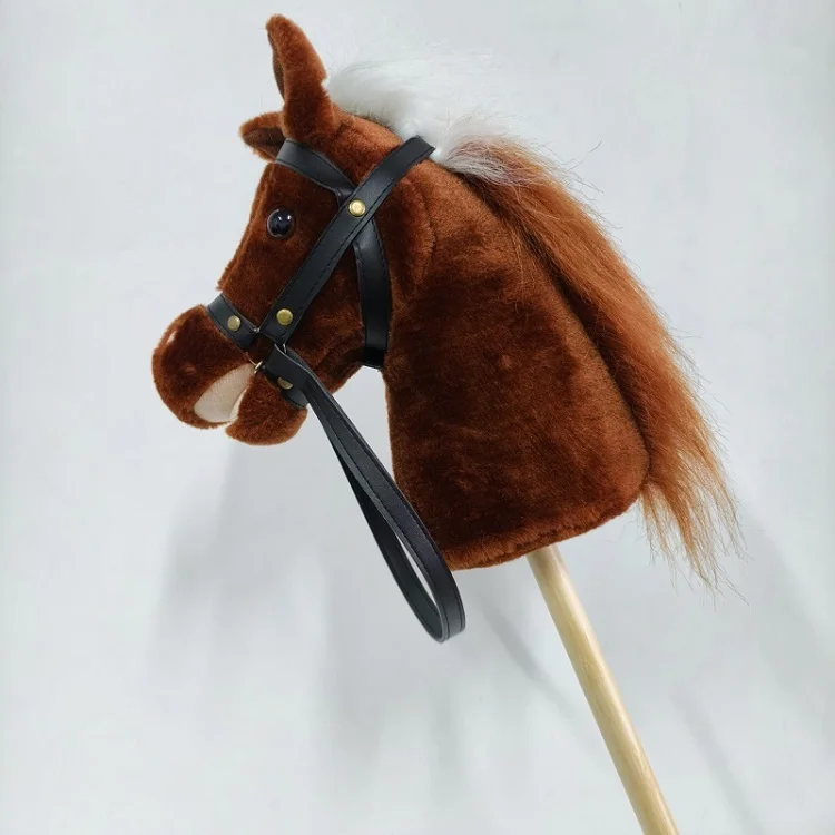 Hobby Handmade Horse Stick Pretend Play Toy for Children BROWN