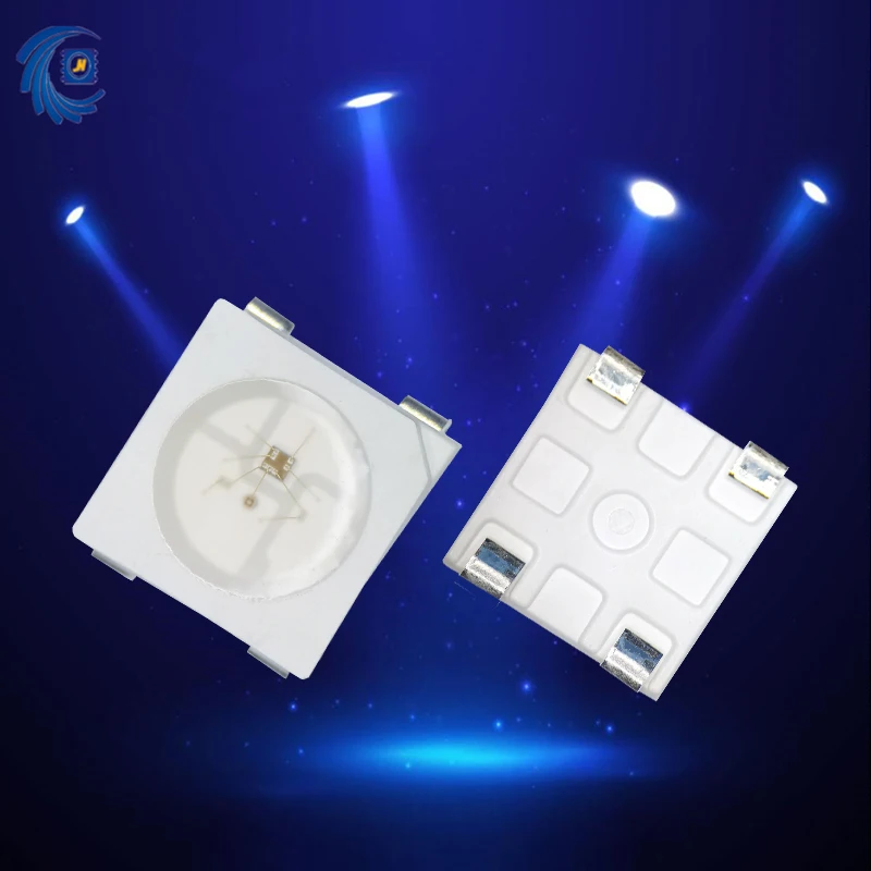 Оптовая продажа IC буит в 4pin 5v черная матовая поверхность 5050 RGB ws2812 ws2812b sk6812 Led