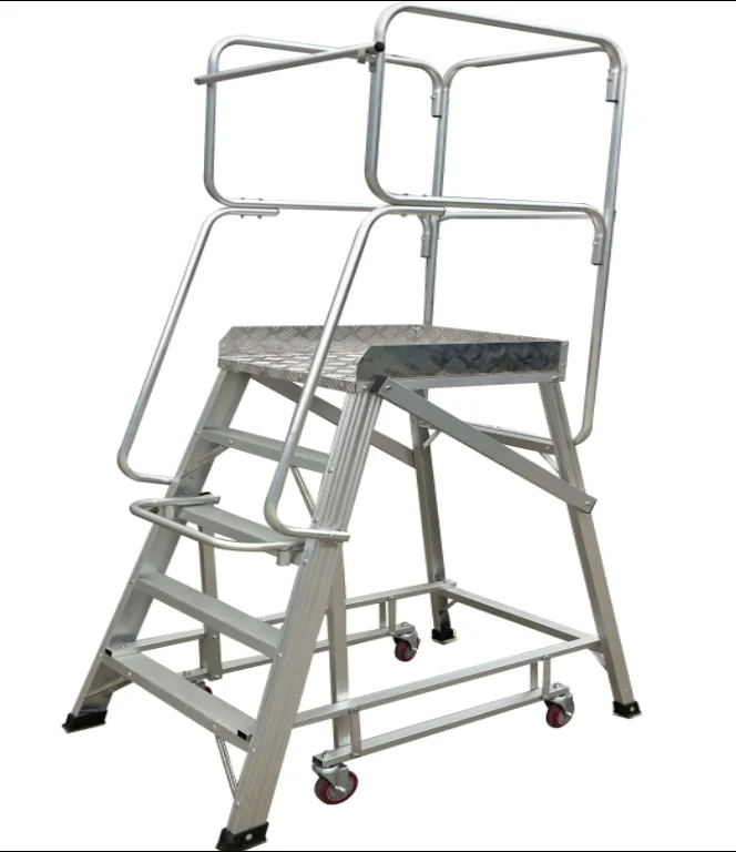 Комбинированная алюминиевая защитная ограждение для тяжелой промышленности подвижная платформа лестница сада Алюминиевая Рабочая