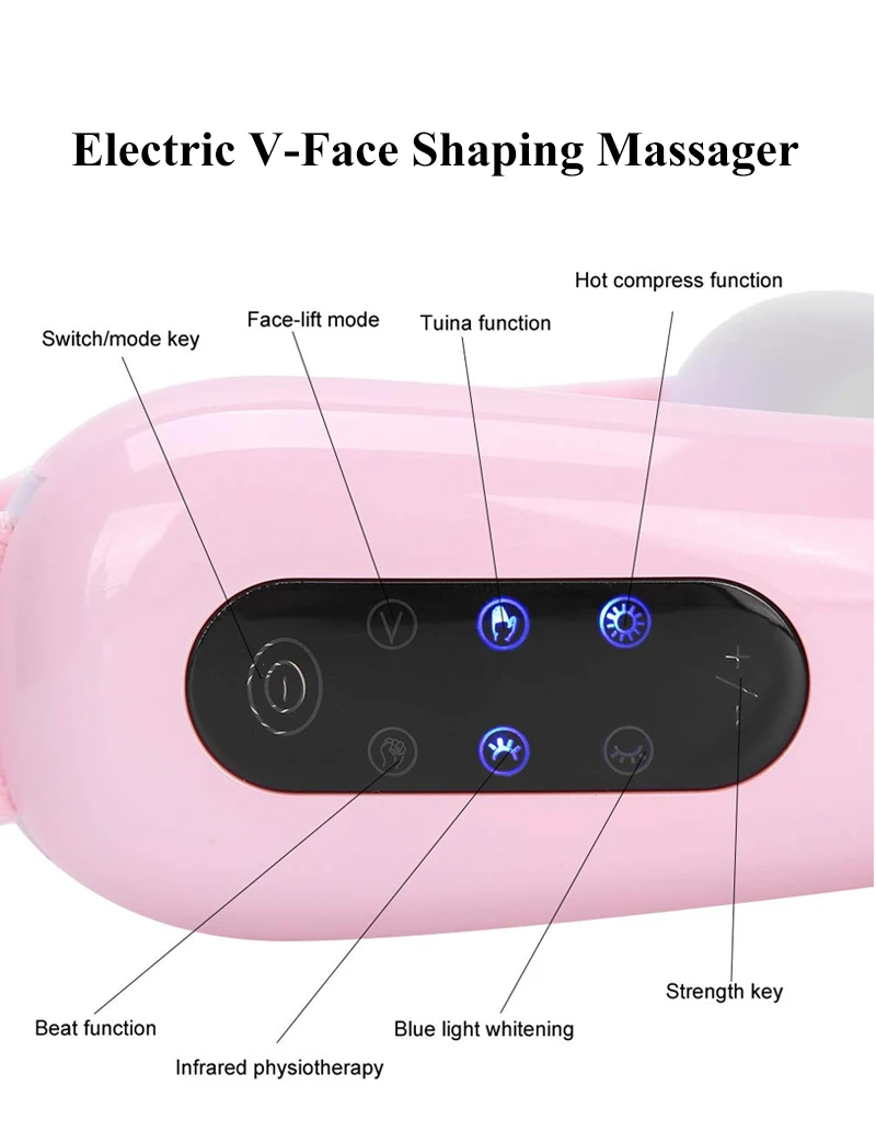 Face Lifting Device Electric V Face Machine Slimming Vibration Double Chin Reducer  Electric V Face Shaping Massage
