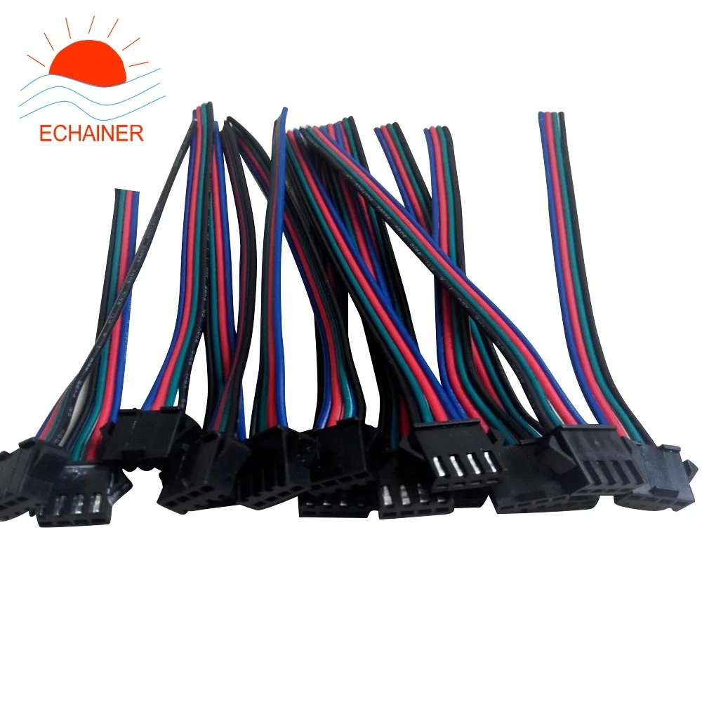 High Quality SM 4-pin M+F Connectors with 15cm Wire Cable