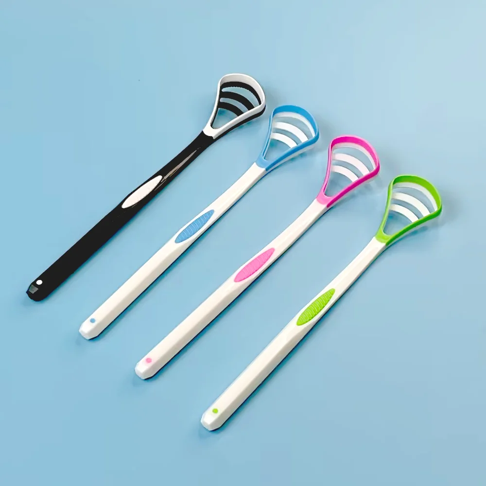 Tongue Cleaner Cheap Tongue  scraper Oral care cleaning  devices Plastic Brush Food Grade Silicone Tongue Scraper