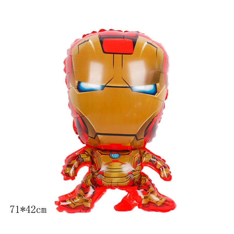 Marvel Captain America Spiderman Hulk Iron Man Cartoon Foil Balloons Baby Shower boy Birthday Party Decor Kids Gift