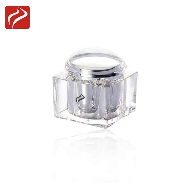 Empty double wall square acrylic cosmetic jar for skin cream 200ml