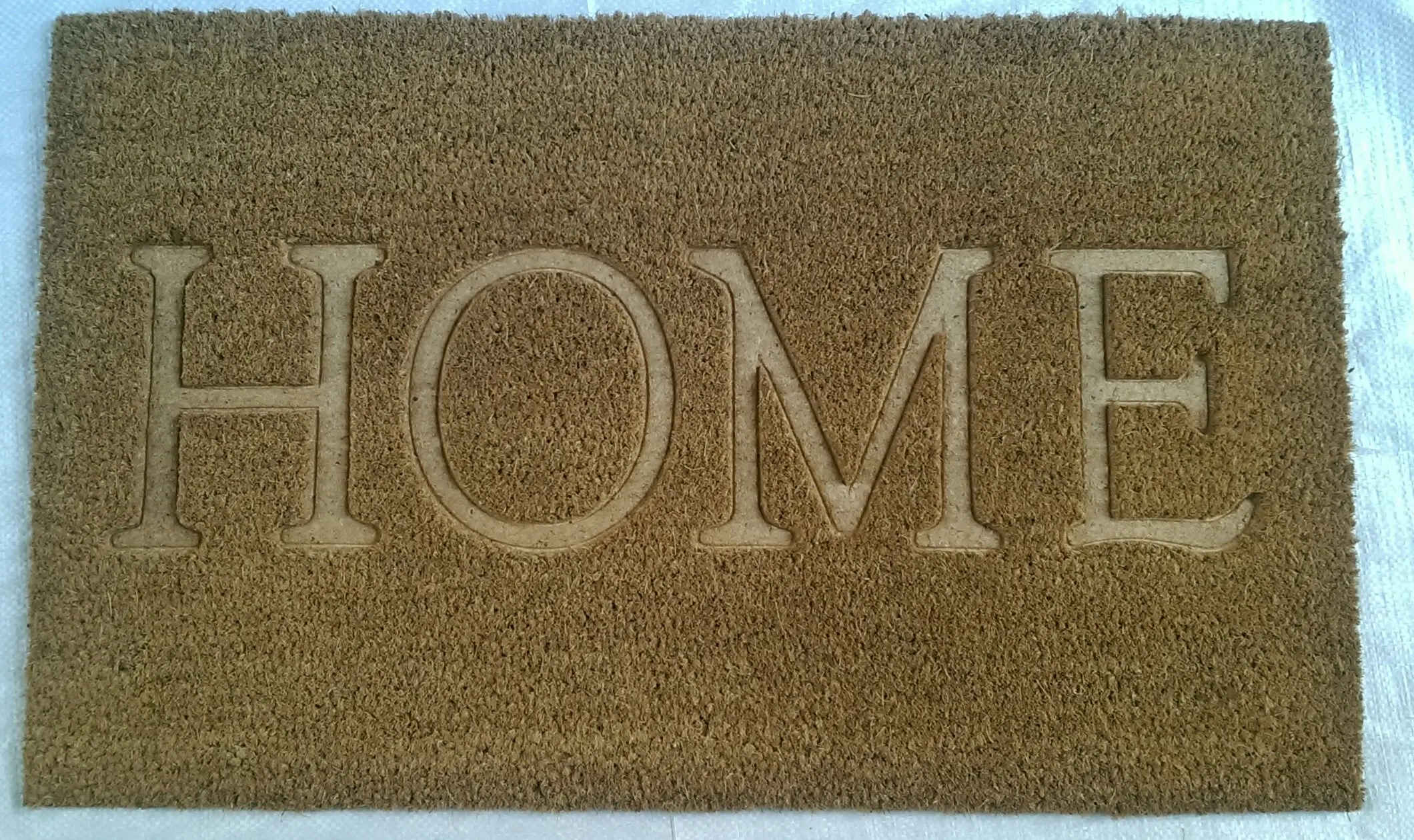 Machine Tufted Embossed WELCOME Indoor and Outdoor Coir Doormat
