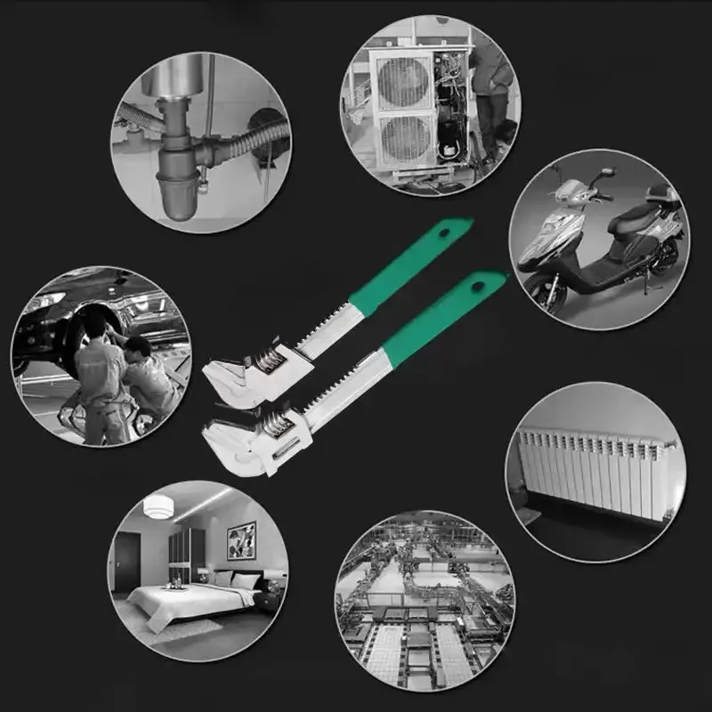 New Model Multi Size Pipe Wrench Dip Plastic Set Pipe Wrench F Type Spanner Pipe Wrench Set