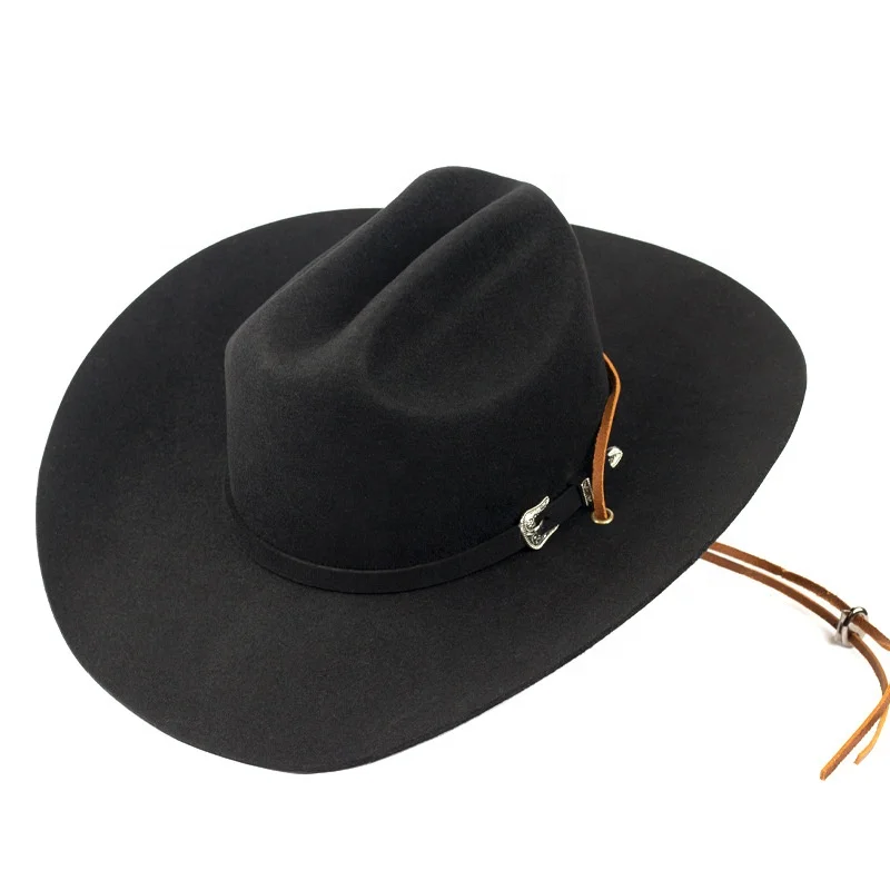 OEM ODM womens organize WOOL fleece polyester wide brim sample cowboy cowgirl felt fedora hat with hat box for men winter