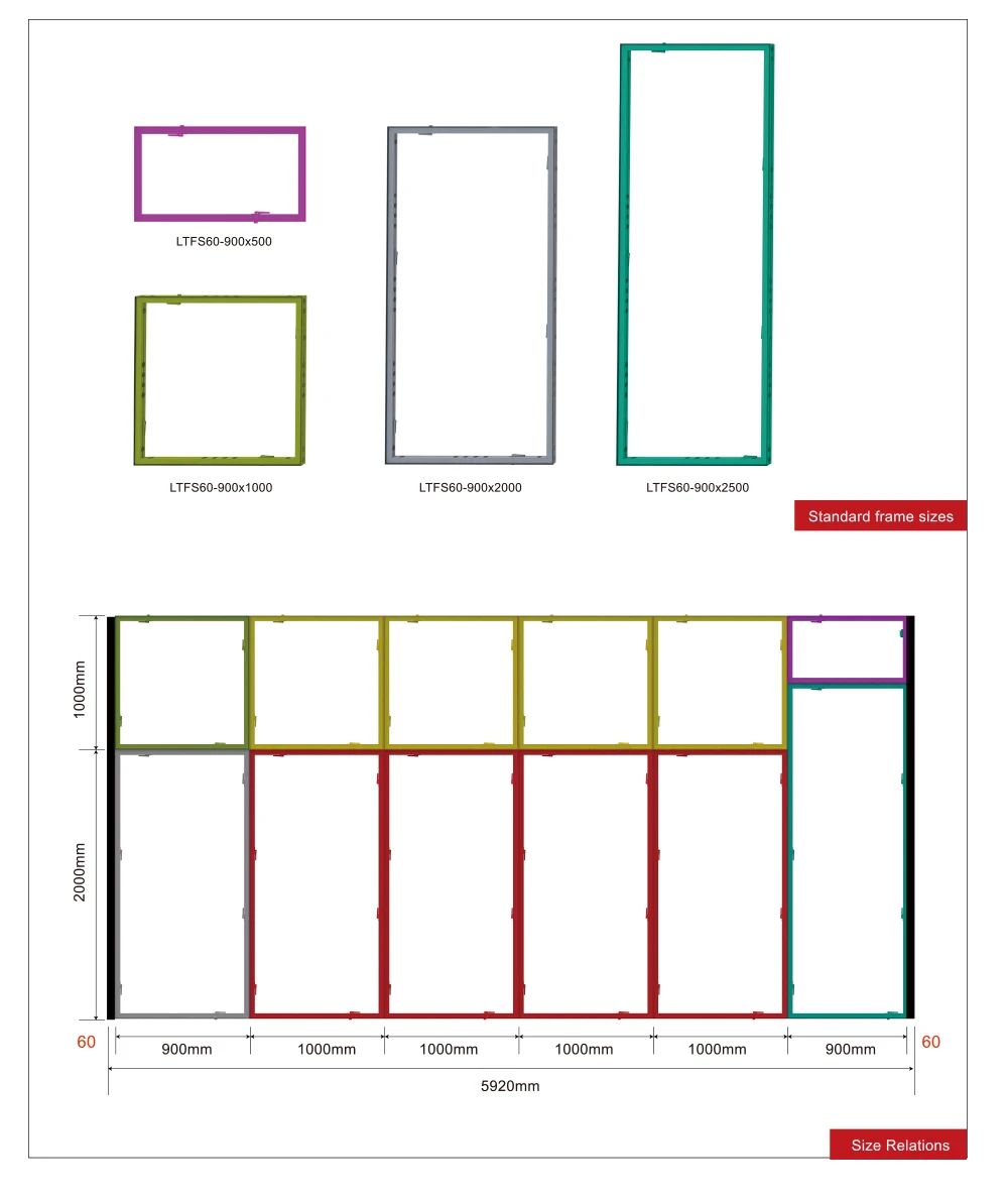 FS60-500*2000 Fast Frame Fabric Aluminum Frame LingTong Exhibition Stand Profile Factory Price Best Selling Modular Easy install