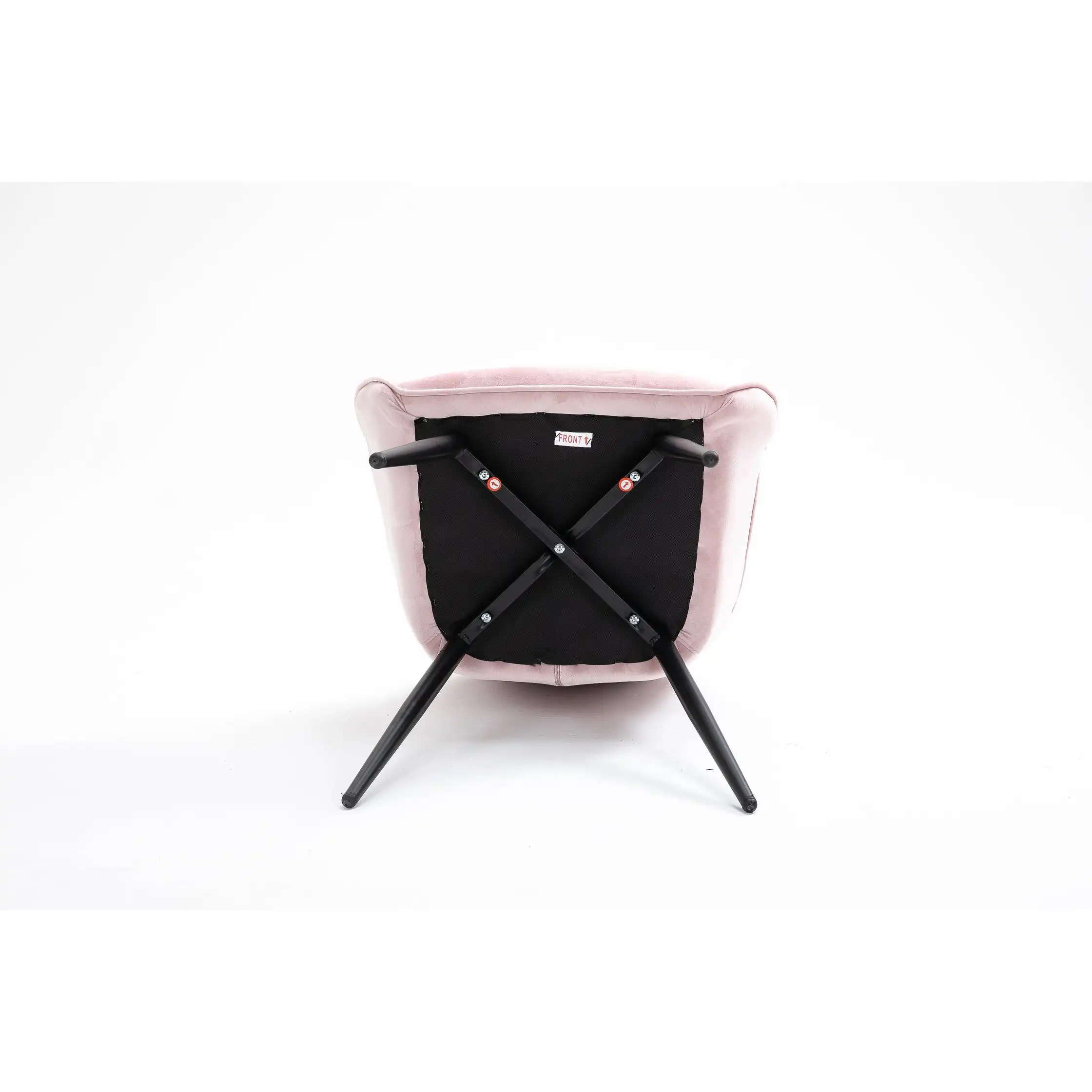 
Top quality indian free sample Nordic Fabric Dining Room Chairs With Black Powder Coating Metal Legs 