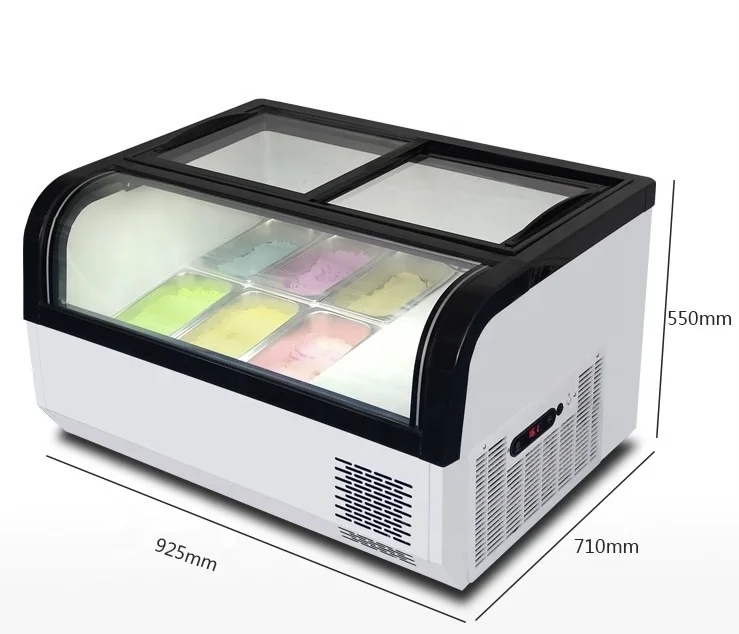 Commercial Desktop Ice Cream and Yogurt Display Cabinet Hard Frozen for Cake and Yogurt Thick Cut Commercial Refrigerator