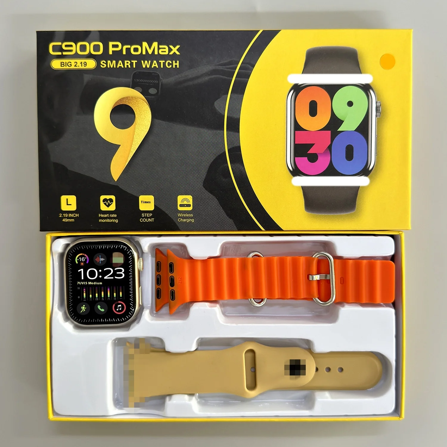 2024 Huaqiangbei Unisex S9 Smart Sports Watch Bluetooth Island Call Heart Rate & Blood Pressure Monitor iOS Compatible