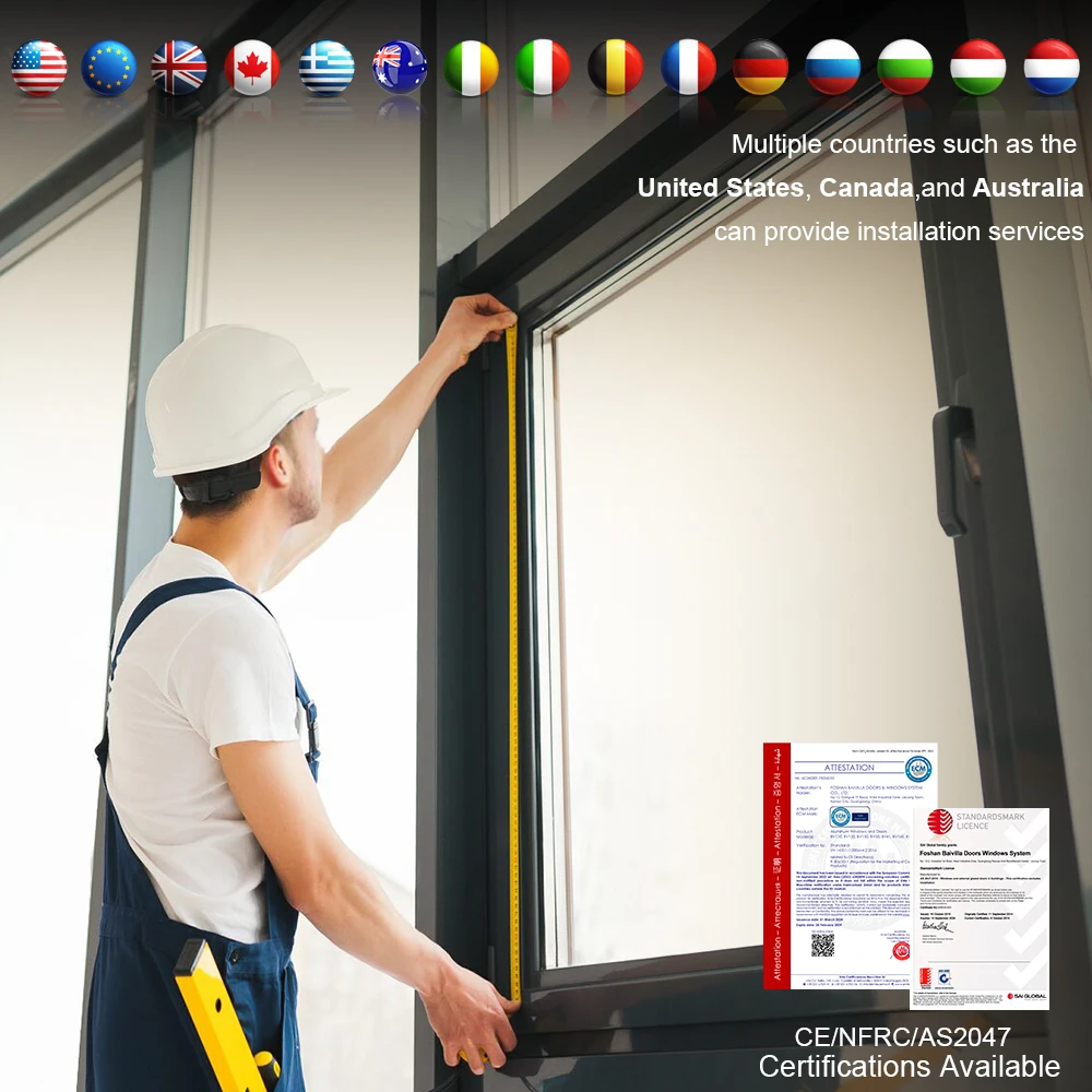 Vertacial Aluminum Framed Double Glazed Window Outswing Aluminum Casement Window  Awning Window with Optional Automatic