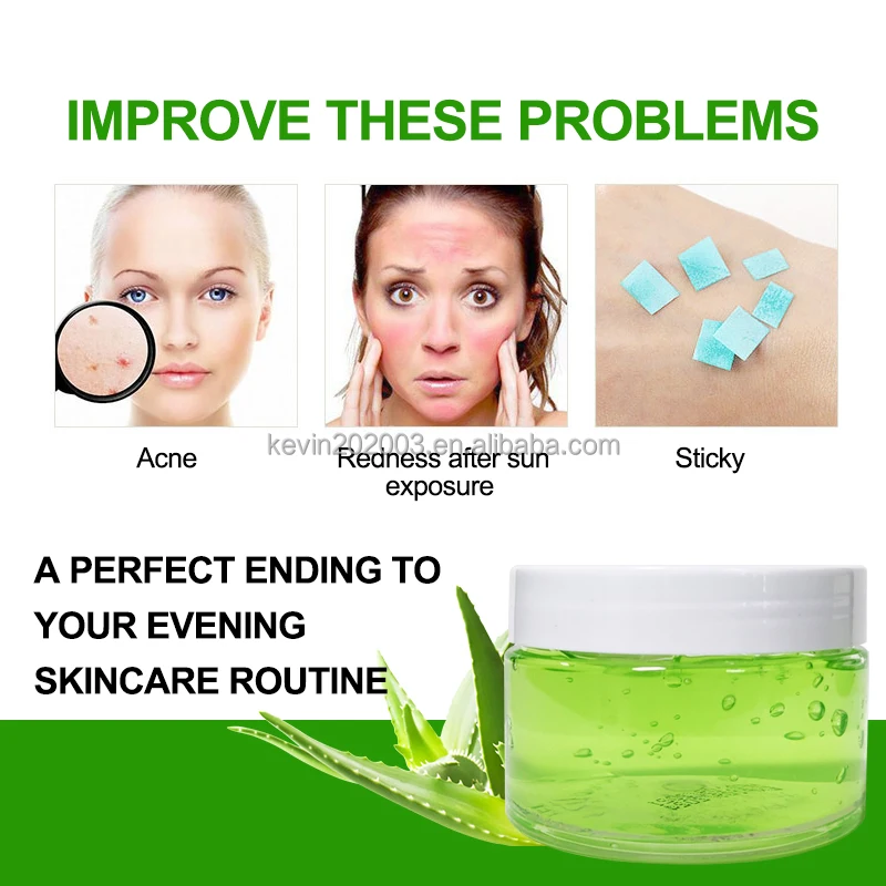 Low MOQ  Private Label Organic Natural  Face Mask For NightTime Skin Repair Whitening Moisturizing Aloe Vera Facial Mask