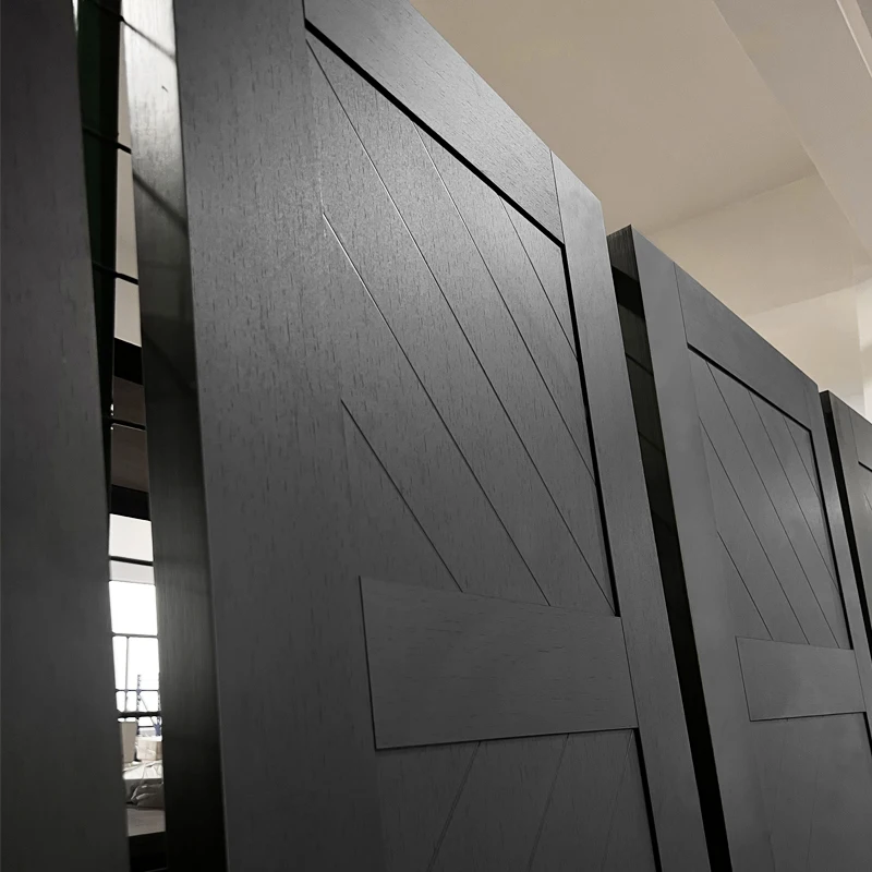 Prehung wooden doors for houses building material MDF HDF door skin panel for office for wooden door for toilet bathroom