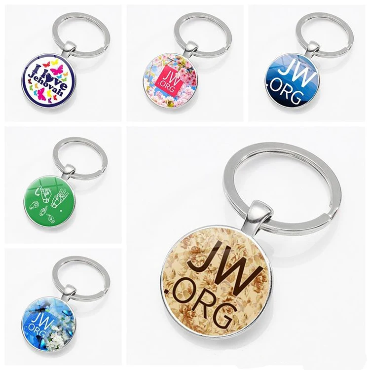Hot sell enamel custom jw org keychain